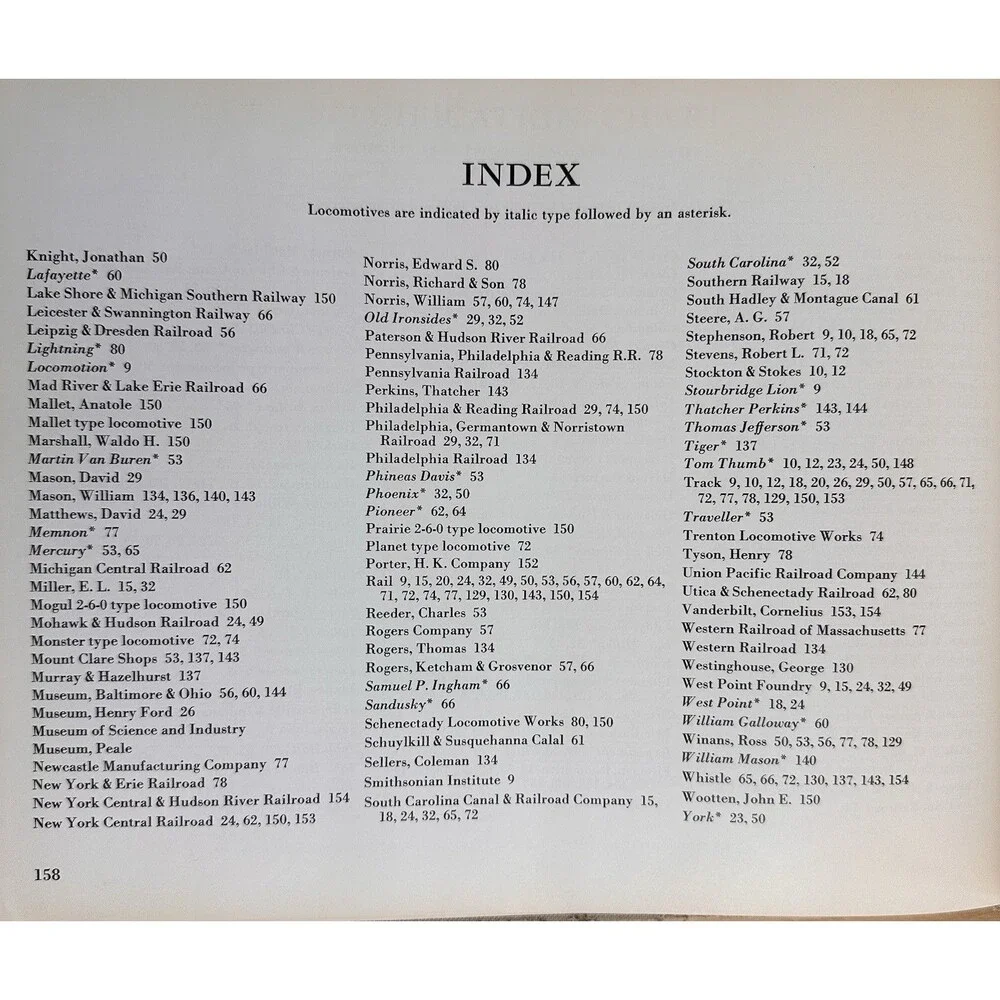 Early American Steam Locomotives: 1st Seven Decades 1830-1900 Reed Kinert, 1962